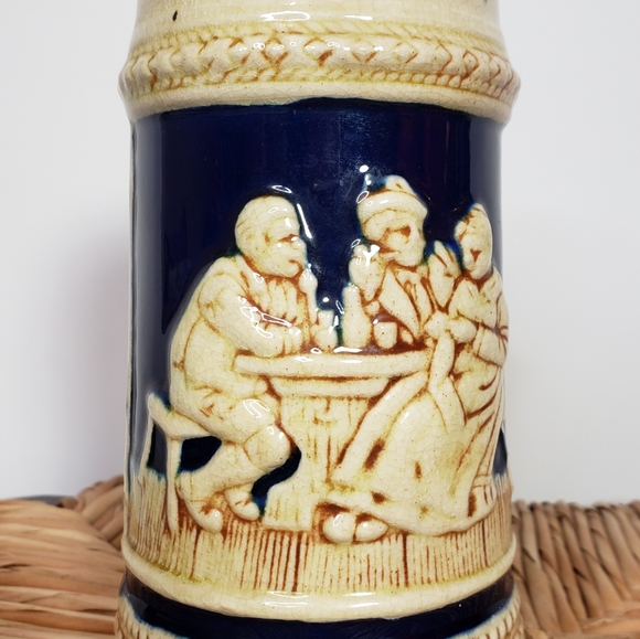 Japanese Drinkware Ceramic Beer Stein 7 Inch Tall - Picture 3 of 5
